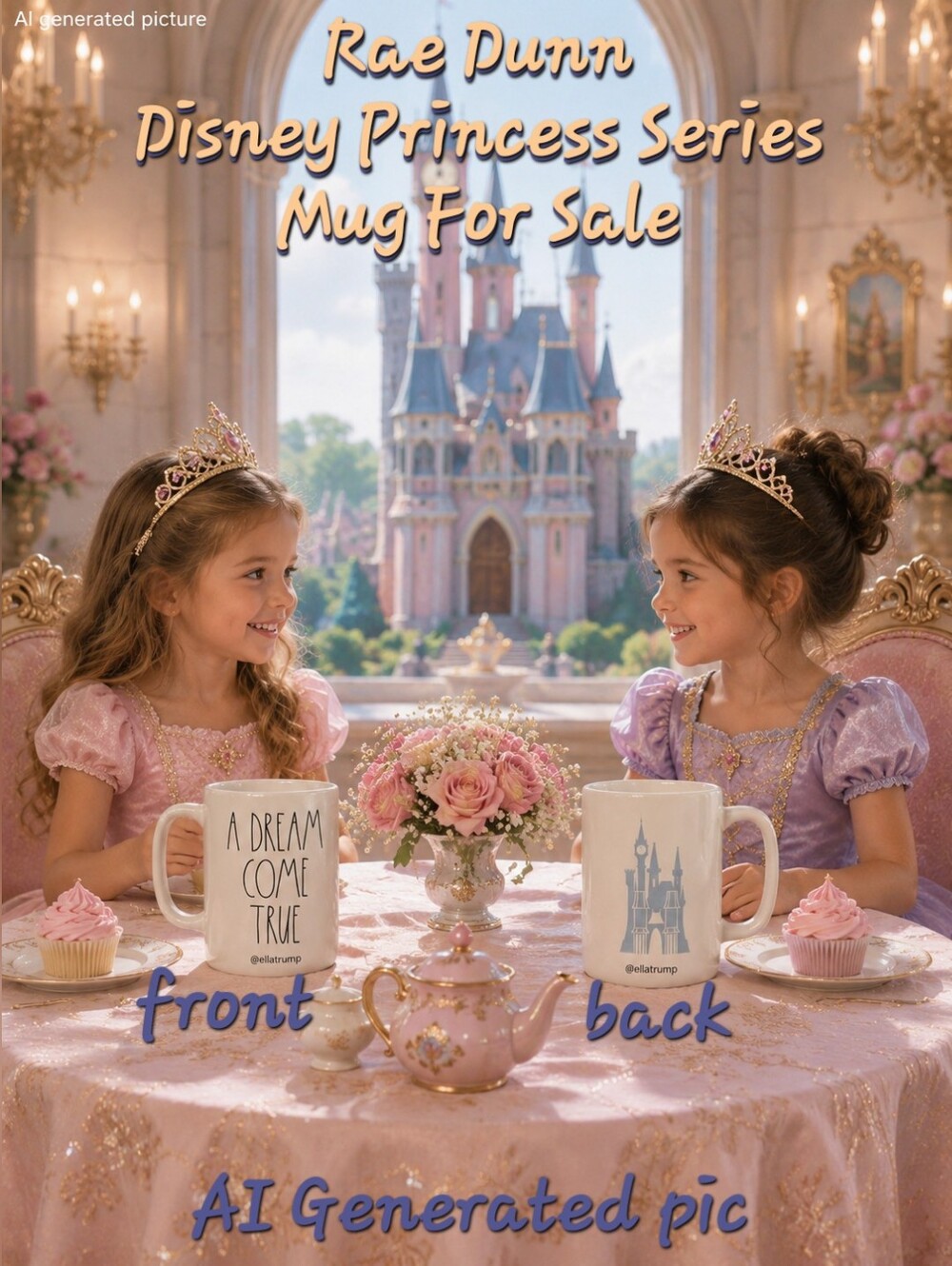 One Rae Dunn Disney Princess Series Mug A Dream Come True NWT